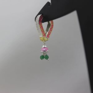 Silver Color Stone Ear-Ring 0002
