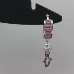 Silver Color Stone Ear-Ring 0001