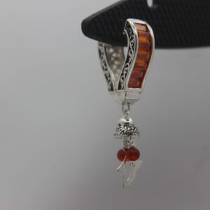 Silver Color Stone Ear-Ring 0010