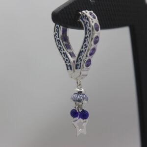 Silver Color Stone Ear-Ring 0013