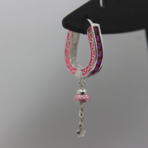 Silver Color Stone Ear-Ring 0017