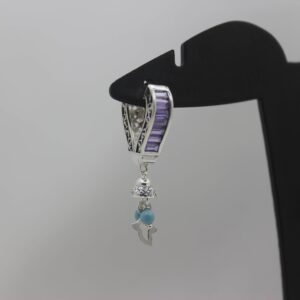 Silver Color Stone Ear-Ring 0019