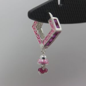Silver Color Stone Ear-Ring 0039