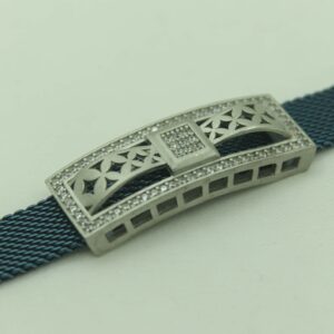 Silver Gents Adjustable Bracelet 0001