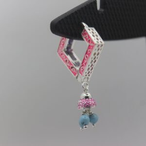 Silver Color Stone Ear-Ring 0040