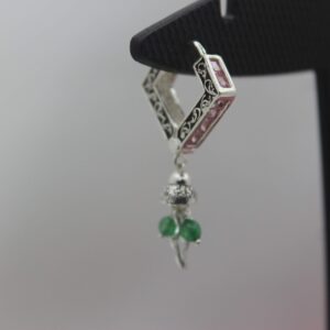 Silver Color Stone Ear-Ring 0042