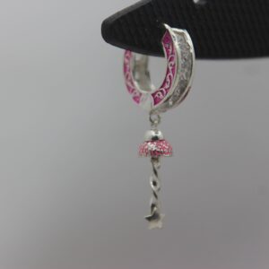 Silver Color Stone Ear-Ring 0044